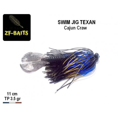 Leurre souple Swim Jig Texan - Cajun Craw 3.5gr 2/0 - ZF-Baits