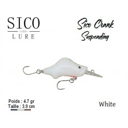 Leurre Dur Suspending - Crank SP White 3.9cm 4.7gr - Sico Lure