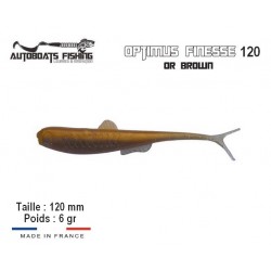 Leurre Souple Finesse - OPTIMUS FINESSE 120 Or Brown - Autoboats Fishing